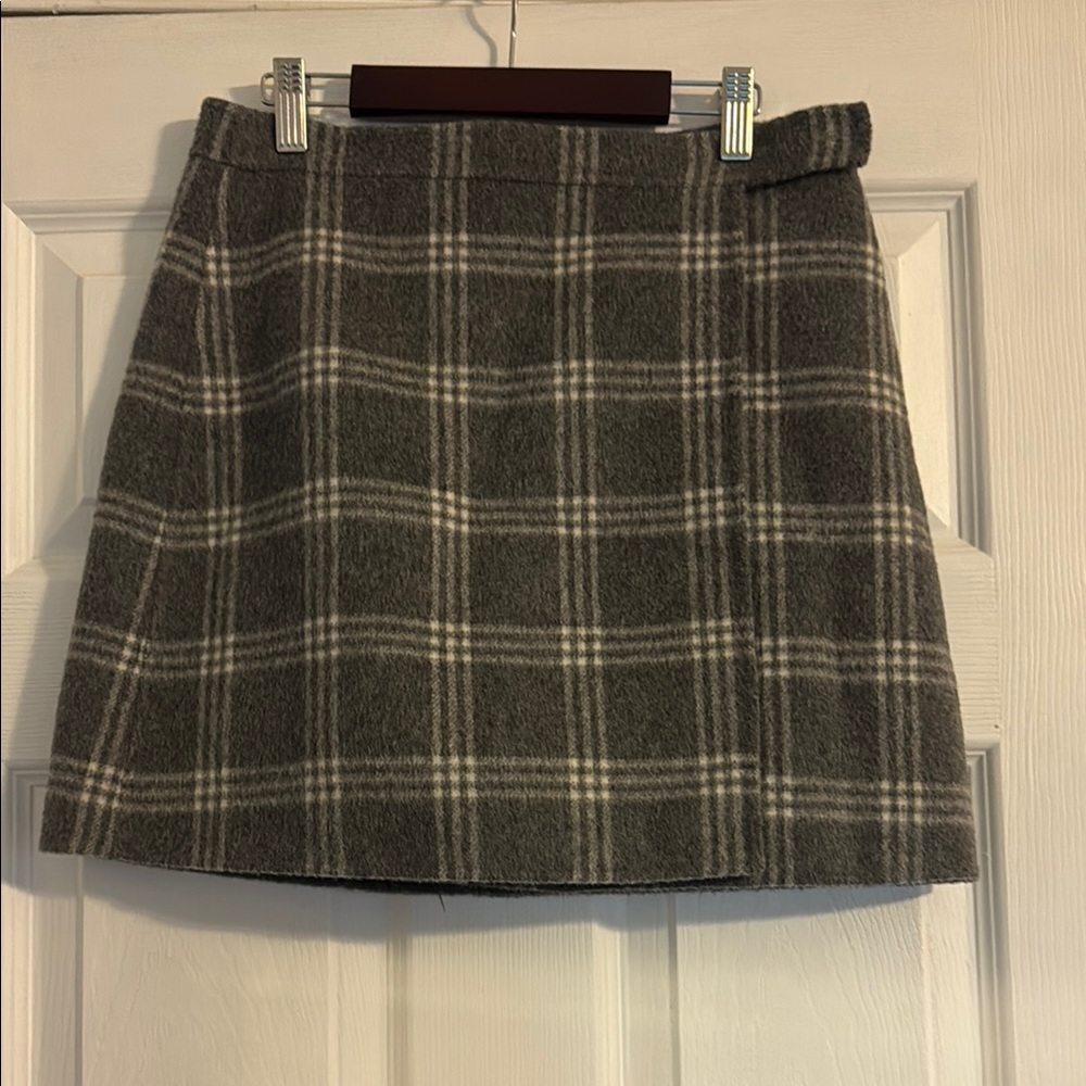 Theory Gray Plaid Women's Skirt